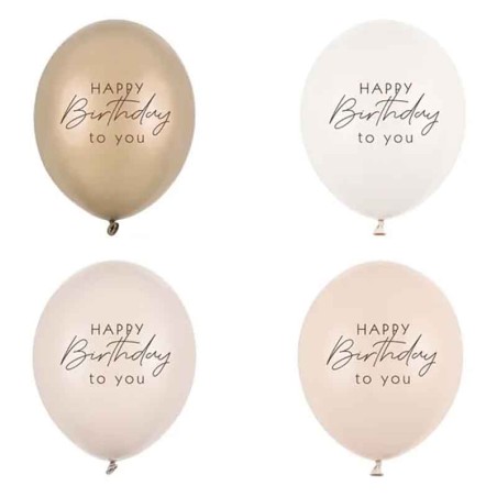 Palloncino in Lattice 12" Assortito con Scritta "Happy Birthday To You" 50pz Buon Compleanno