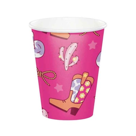 Bicchiere di Carta 250ml del Far West "Country Girl" 8pz