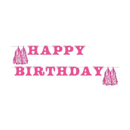 Festone Happy Birthday Fucsia "Country Girl" 2,20mt