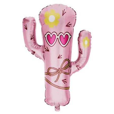 Palloncino in Foil 30" Super Shape Cactus Rosa