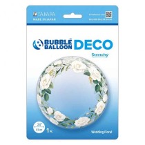 Palloncino in PVC 24" Deco Bubble Fiori Bianchi Deco Bubble
