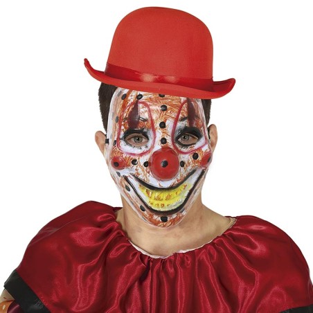 Maschera in Plastica da Pagliaccio "Clown" Accessori Persona Halloween