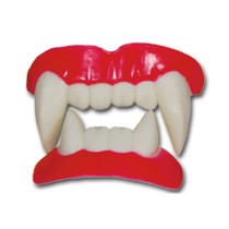 Denti da Vampiro con Grandi Canini 2pz Accessori Persona Halloween