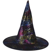Cappello da Strega con Ragnatele Glitter Multicolor Accessori Persona Halloween