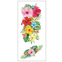 Tatuaggi Temporanei a Tema Tropicale 2pz Accessori Persona Tropicali