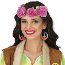 Tiara Rivestita con Fiori Lilla "Flowers" Accessori Persona Tropicali