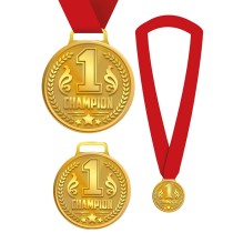 Medaglia d'Oro Primo Classificato "1 Champion" Spille, Medaglie e Collane