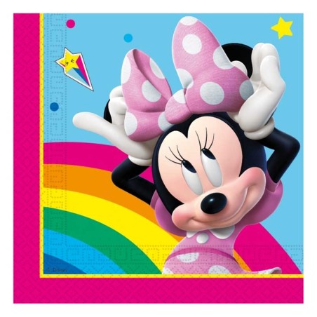 Tovagliolo di Carta 33x33cm con Minnie "Rainbow Make Me Smile" 20pz Minnie
