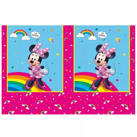 Tovaglia di Plastica 120x180cm con Minnie "Rainbow Make Me Smile" Minnie