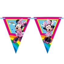 Festone Bandierina in Carta con Minnie "Rainbow Make Me Smile" 2,3mt Minnie