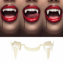 Canini da Vampiro Retrattili "Conte Dracula" Accessori Persona Halloween