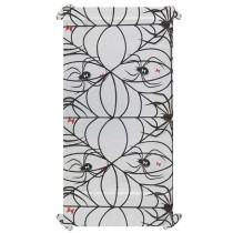 Tovaglia di Plastica 137x274cm Bianca con Ragnatele Accessori Tavola Halloween