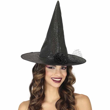 Cappello da Strega effetto Similpelle Accessori Persona Halloween