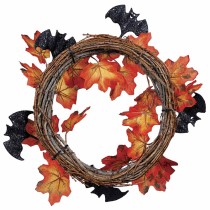 Ghirlanda Decorativa Pipistrelli e Foglie di Zucca Addobbi e Festoni Halloween
