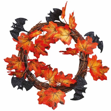 Ghirlanda Decorativa Pipistrelli e Foglie di Zucca Addobbi e Festoni Halloween