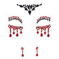 Gioielli Adesivi 3D con Strass per Costume da Vampiro Accessori Persona Halloween