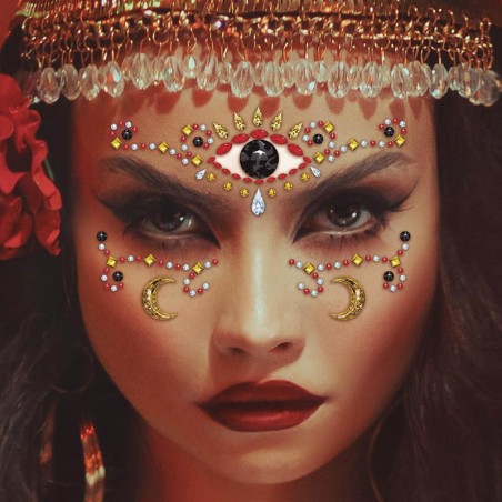 Gioielli Adesivi 3D con Strass per Costume da Medium Accessori Persona Halloween