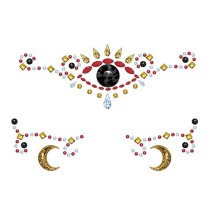 Gioielli Adesivi 3D con Strass per Costume da Medium Accessori Persona Halloween
