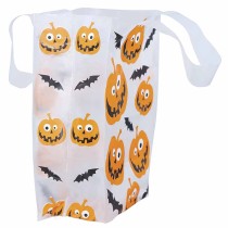 Sacchetto di Plastica Trasparente Porta Caramelle Simpatiche Zucche 6pz Accessori Tavola Halloween
