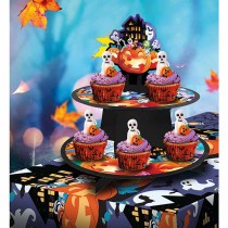 Alzatina 3 Piani di Carta Simboli di Halloween Accessori Tavola Halloween