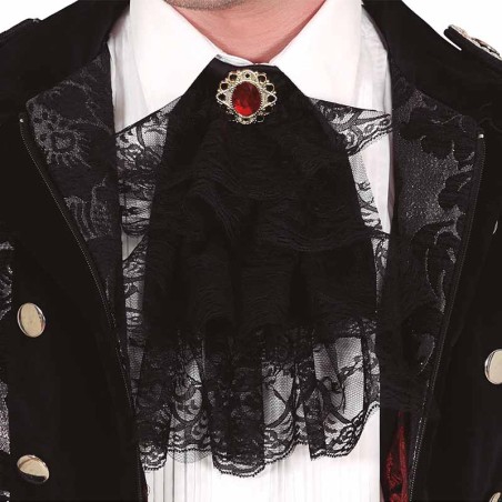 Ascot da Uomo di Pizzo per Costume Conte Dracula Accessori Persona Halloween
