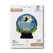 Palloncino in Foil 36" Super Shape Sfera Stregata "Happy Halloween" Halloween Grabo