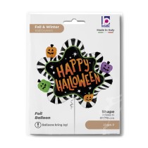 Palloncino in Foil 41" Super Shape Happy Halloween "Striped Splat" Halloween Grabo