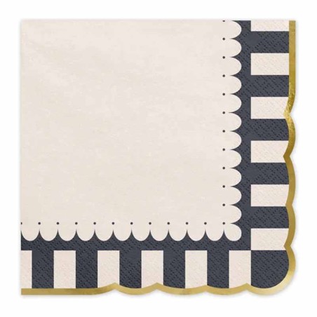 Tovagliolo di Carta 33x33cm di Halloween "Gold Spider" 12pz