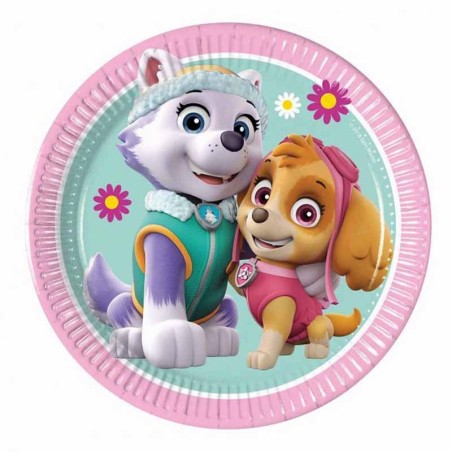 Piatto di Carta 20cm Paw Patrol "Everest e Skye" 8pz