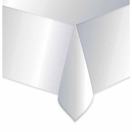 Tovaglia di Plastica 137x274cm Argento Metallizzato Argento "Silver"