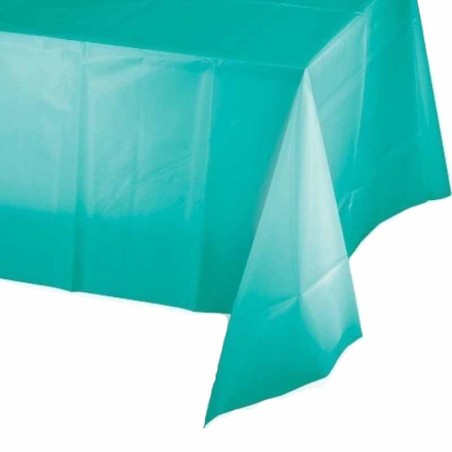 Tovaglia di Plastica 137x274cm Celeste Metallizzato Acqua Marina "Tiffany"