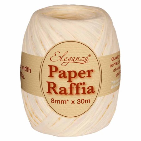 Nastrino in Carta Rafia Compostabile Avorio 30mt