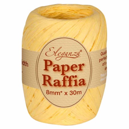 Nastrino in Carta Rafia Compostabile Giallo Paglierino 30mt