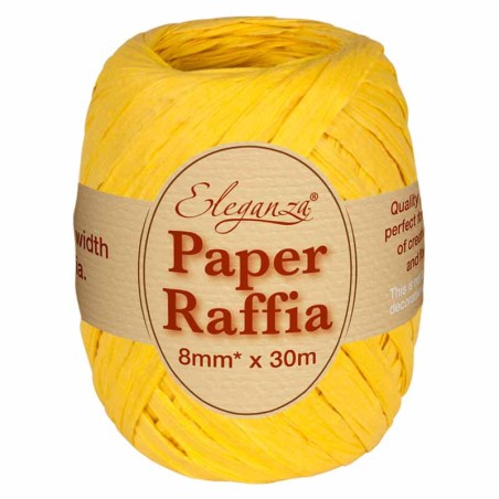 Nastrino in Carta Rafia Compostabile Giallo 30mt