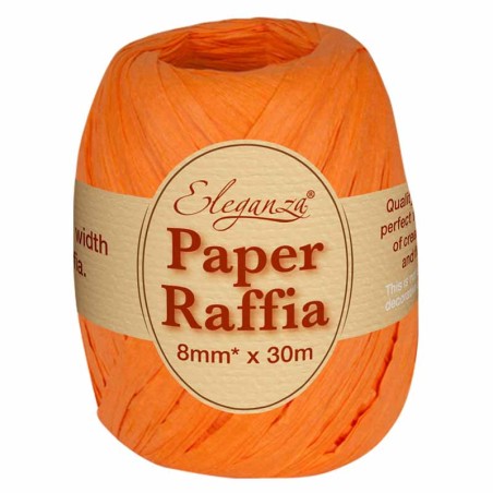 Nastrino in Carta Rafia Compostabile Arancione 30mt