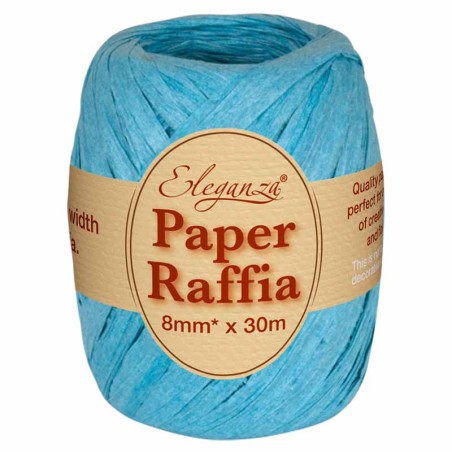 Nastrino in Carta Rafia Compostabile Turchese 30mt