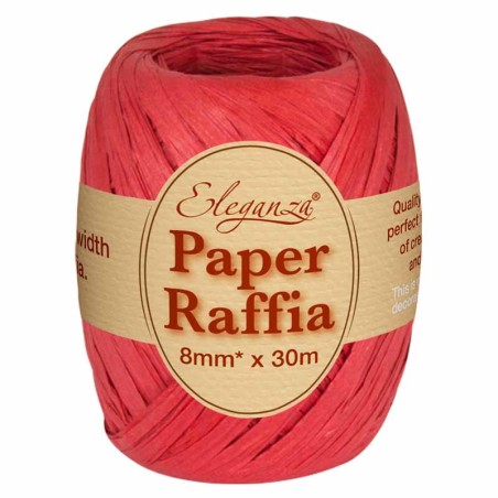 Nastrino in Carta Rafia Compostabile Rosso 30mt