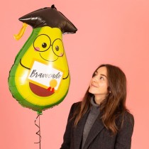 Palloncino in Foil 28" Super Shape Avocado Laureato "Bravocado" Laurea Grabo