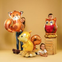 Palloncino in Foil 36" Super Shape Scoiattolo "Woodland Squirrel" Animali Grabo