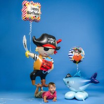 Palloncino in Foil 18" Pirata "Funny Pirate" Pesci e Mare Grabo