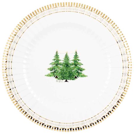 Sottopiatto di Carta 33cm "Gold Trees" 6pz
