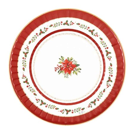 Piatto di Carta Fondo 24cm "Red Royal" 8pz