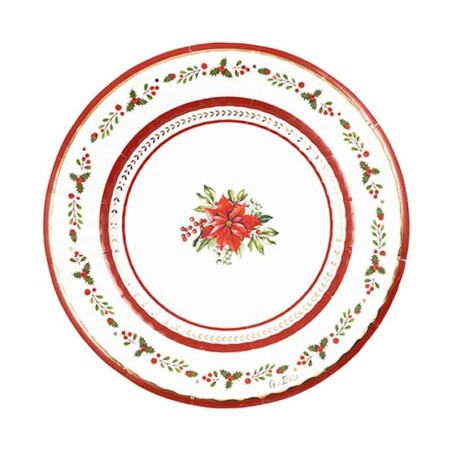 Piatto di Carta 21cm "Red Royal" 8pz