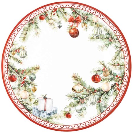 Sottopiatto di Carta 33cm "Christmas Gift" 6pz