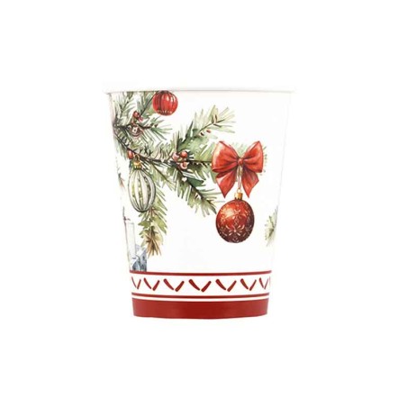 Bicchiere di Carta 250ml "Christmas Gift" 8pz