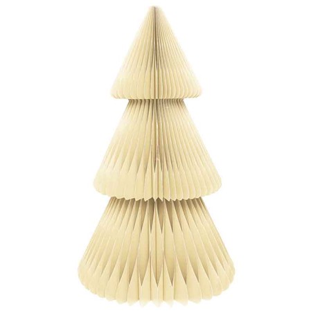 Decorazione di Carta a Nido d'Ape Albero di Natale Avorio 1mt Addobbi Natale e Capodanno