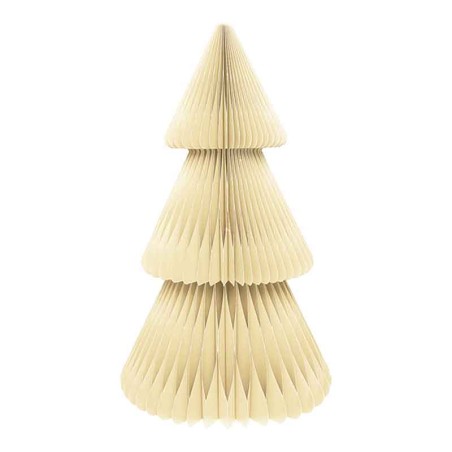 Decorazione di Carta a Nido d'Ape Albero di Natale Avorio 80cm Addobbi Natale e Capodanno