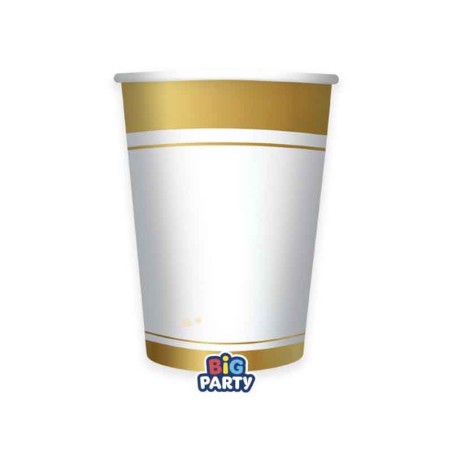 Bicchiere di Carta "Classic Gold Metal" 6pz