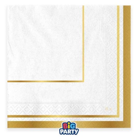 Tovagliolo di Carta 33x33cm "Classic Gold Metal" 16pz