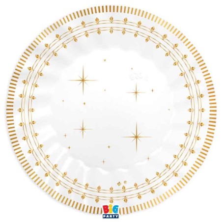 Sottopiatto di Carta 30cm "Gold Nutcracker" 6pz Lo Schiaccianoci